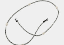 Laccio per occhiali con ematite e perle barocche
