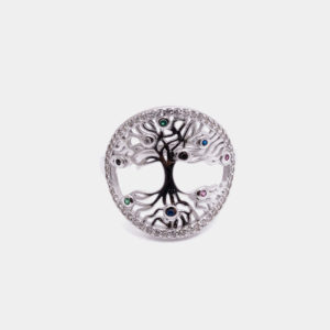 Anello "Albero della vita" con zirconi