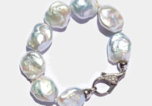 Bracciale di perle barocche denuclearizzate