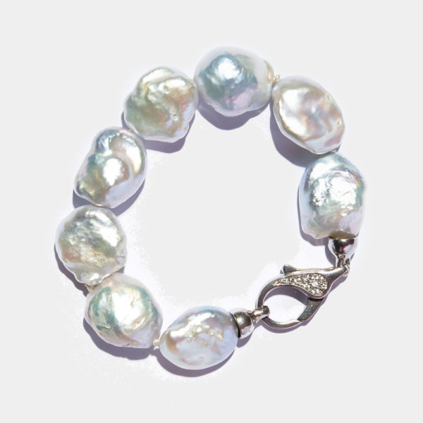 Bracciale di perle barocche denuclearizzate