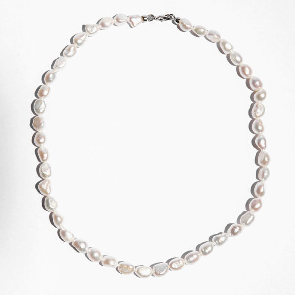 Collana con perle barocche bianche