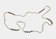 Collana in ematite perle di acqua dolce e quarzo fumè