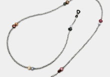 Laccio per occhiali con ematite e perle colorate