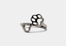 Anello con zampa e cuore