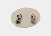 Orecchini gatto mini a lobo