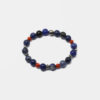 Bracciale bambino con sodalite corallo ed elementi in argento