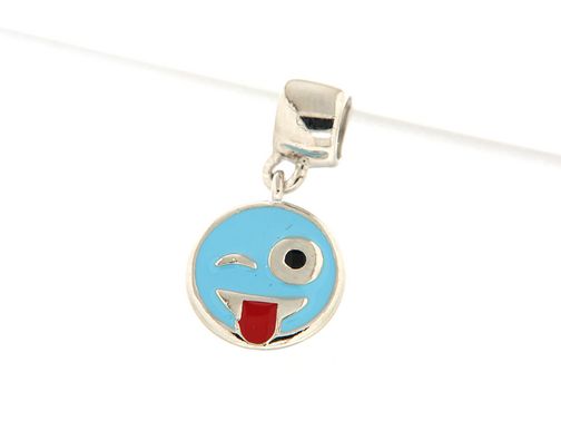 Chaos charm emoticon con linguaccia azzurro