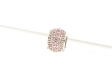 Charm Chaos distanziatore in argento con zirconi rosa