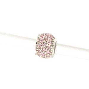 Charm Chaos distanziatore in argento con zirconi rosa