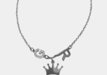 Collana personalizzabile con 2 lettere e 1 charm