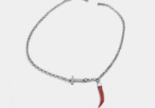 Bracciale personalizzabile con lettera e corno