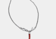 Bracciale personalizzabile con 2 lettere e corno