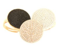 anello con bottone zirconato