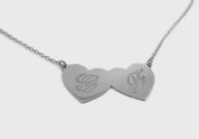 Collana due cuori incisi